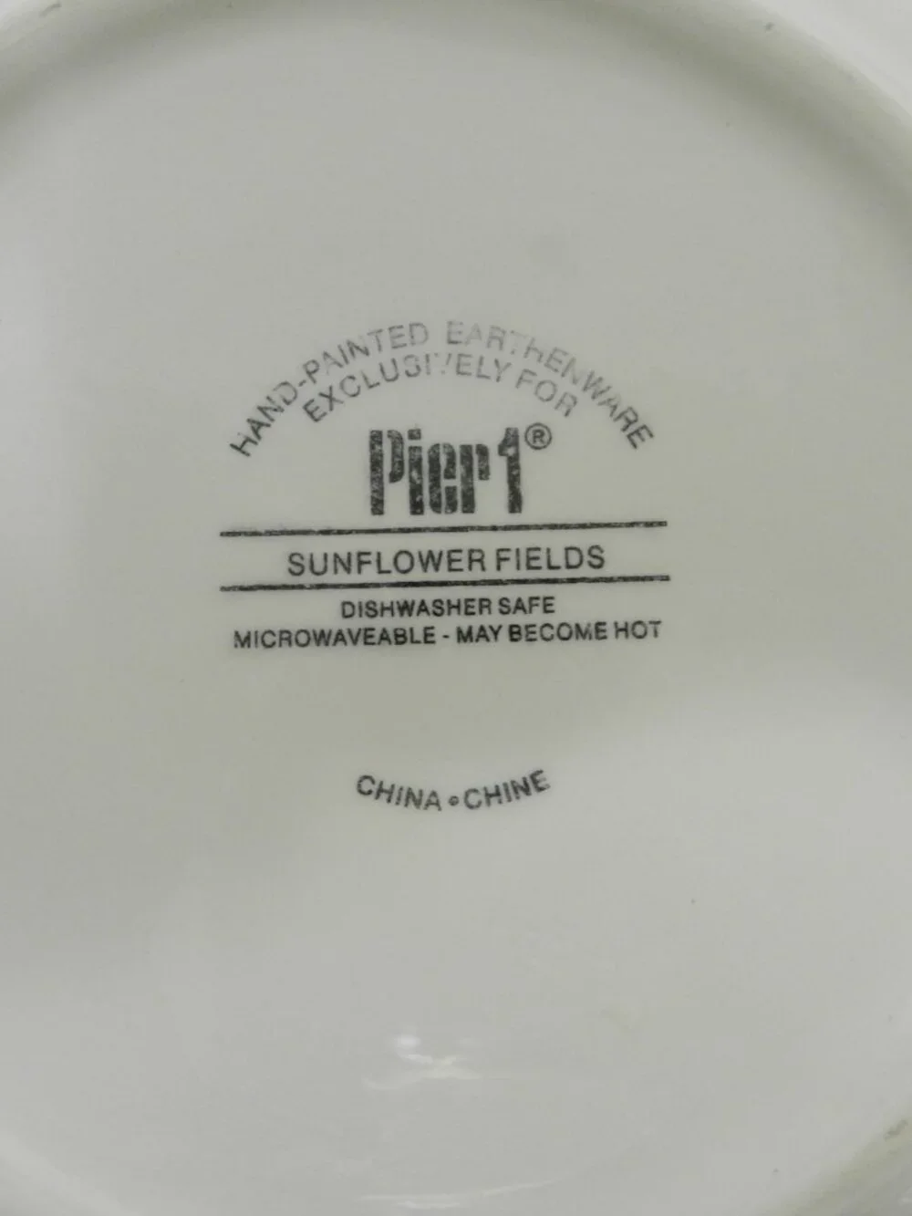 Pier 1 Sunflower Fields Hand Painted set 2 plates Seymour Man salad appetizer